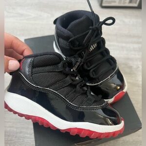 Jordan Kids Black and Red Sneakers